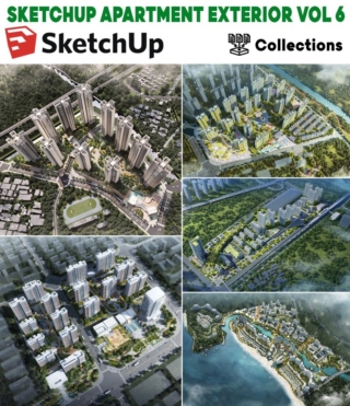 SK0150 – SKETCHUP APARTMENT EXTERIOR VOL.6