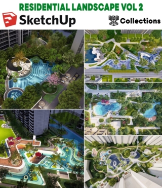 SK0151 – RESIDENTIAL LANDSCAPE SKETCHUP VOL.2