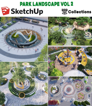 SK0152 – PARK LANDSCAPE SKETCHUP VOL.2