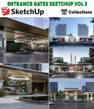 SK0156 – ENTRANCE GATES SKETCHUP VOL.3