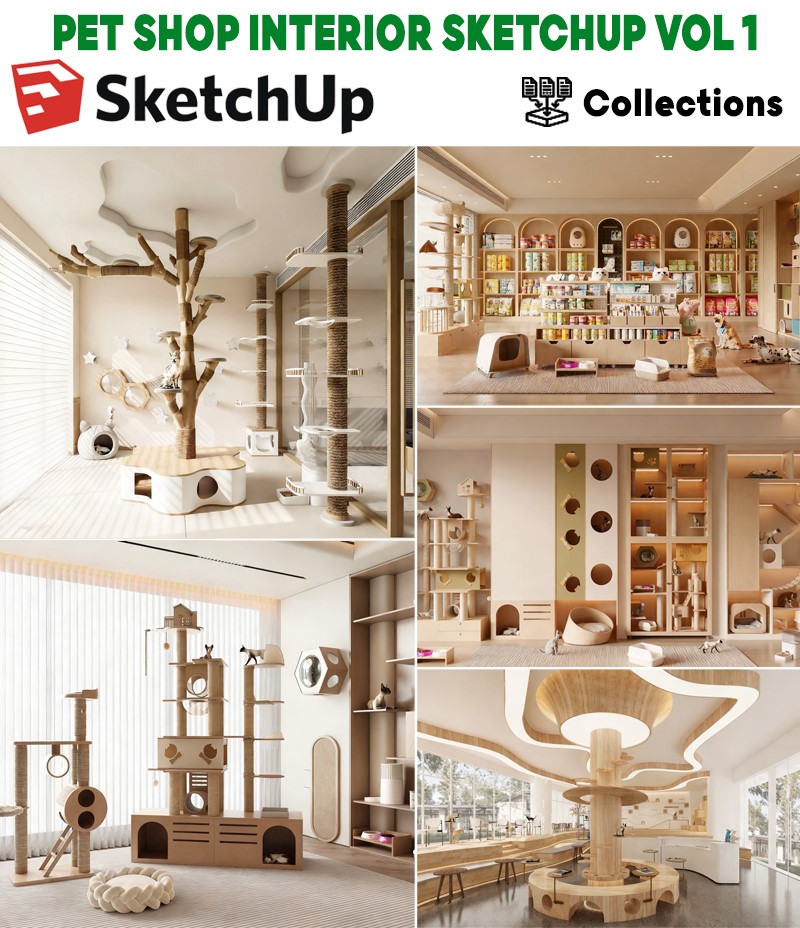 pet shop interior sketchup , nội thất pet shop sketchup hiện đại, cafe thú cưng sketchup, pet cafe sketchup render enscape, cửa hàng phụ kiện thú cưng sketchup, model pet store sketchup, shop chó mèo sketchup, pet grooming shop sketchup, commercial pet shop interior sketchup, scene pet cafe sketchup