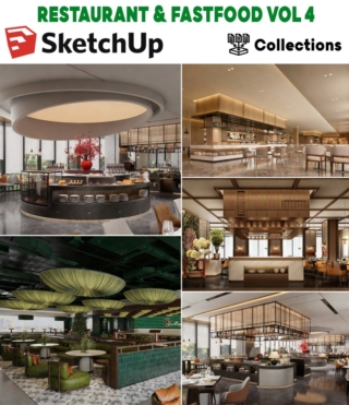 SK0164 – RESTAURANT & FASTFOOD SKETCHUP VOL.4