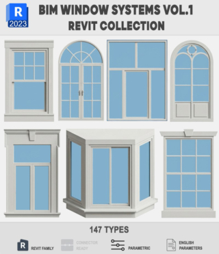 BIM024 – BIM WINDOW SYSTEMS COLLECTION VOL.1