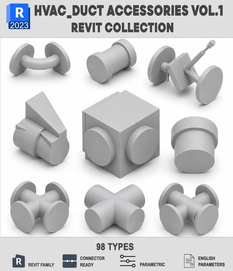 BIM040 – HVAC DUCT ACCESSORIES VOL.1