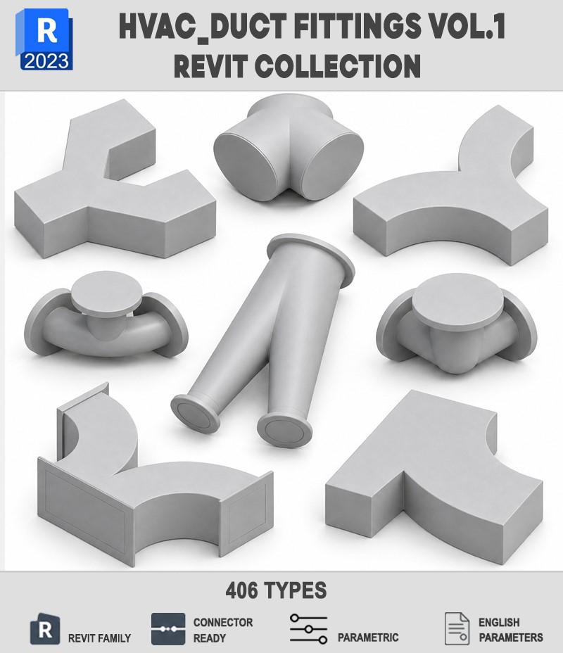 BIM041 – HVAC DUCT FITTINGS VOL.1