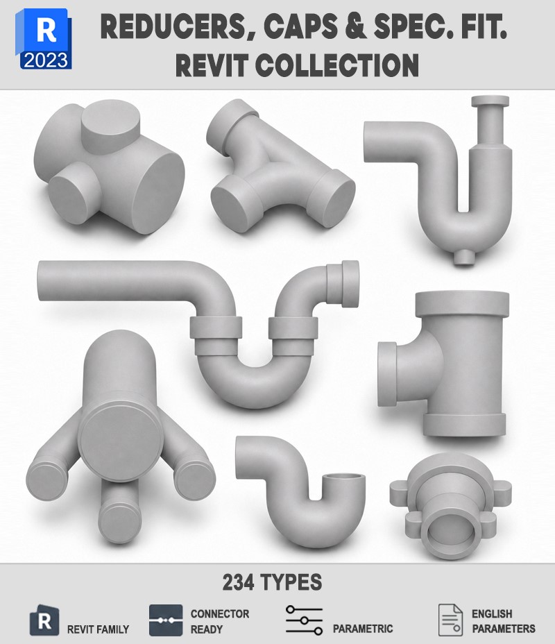 BIM051 - PLUMBING FITTINGS REDUCERS, CAPS & SPECIAL FITTINGS VOL.1