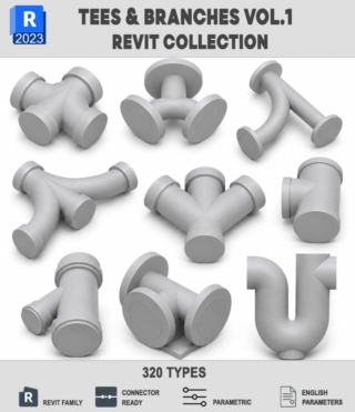 BIM052 – PLUMBING FITTINGS TEES & BRANCHES VOL.1