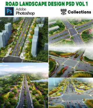 PSD010 – ROAD LANDSCAPE DESIGN PSD VOL.1