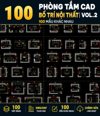 AC09 – 100 LUXURY BATHROOM CAD LAYOUTS VOL.2 | DWG DXF