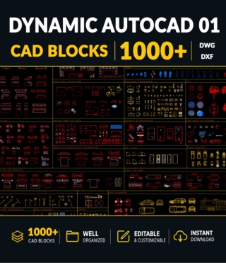 AC01 – DYNAMIC AUTOCAD BLOCK LIBRARY VOL.1