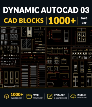 AC03 – DYNAMIC AUTOCAD BLOCK LIBRARY VOL.3 (1000+ HOTEL BLOCKS)