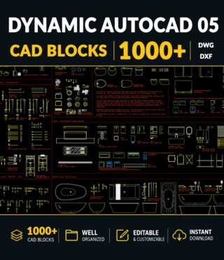 AC05 – DYNAMIC AUTOCAD BLOCK LIBRARY VOL.5 – 1000+ BLOCKS